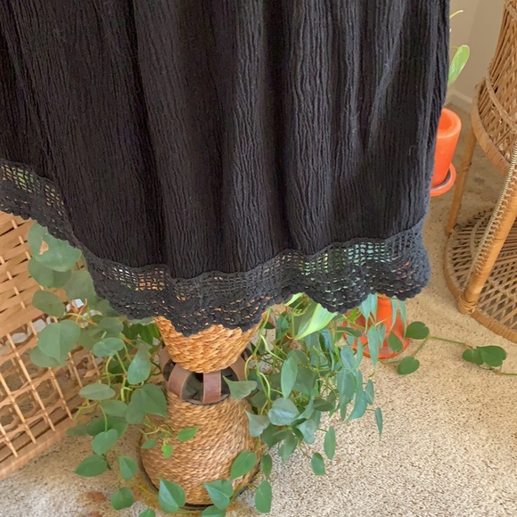 Boho black top - Picture 3 of 4